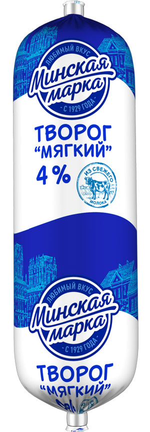 Творог МИНСКАЯ МАРКА мягкий 400 г 4%