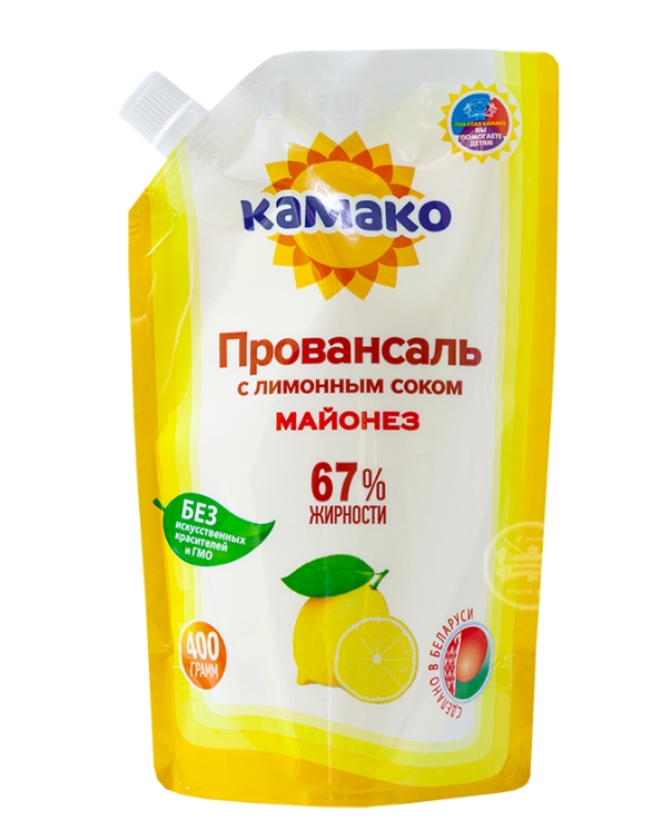 Майонез КАМАКО "Провансаль" с лимонным соком 67% 400 г