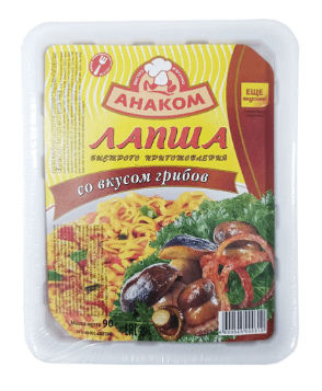 Лапша АНАКОМ со вкусом грибов лоток 90 г