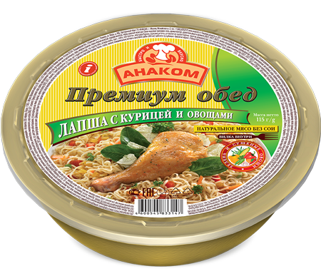 Лапша АНАКОМ "Премиум обед" с курицей и овощами 115 г