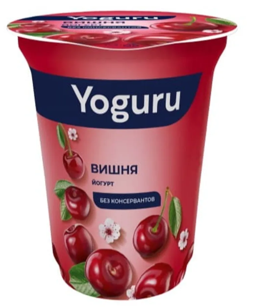 Йогурт "YOGURU" 1,5% стакан 310 г вишня