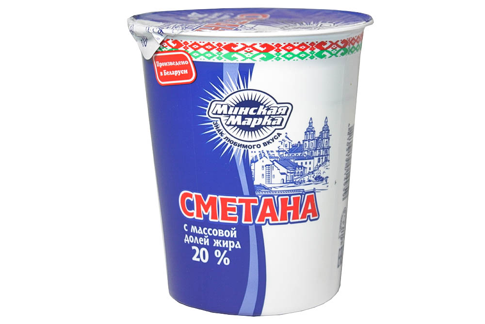 Сметана МИНСКАЯ МАРКА 380 г 20%