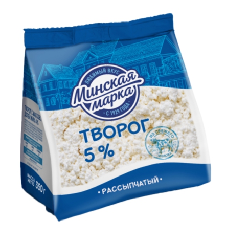 Творог МИНСКАЯ МАРКА рассыпчатый 350 г 5%