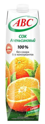 Сок ABC апельсин 1 л