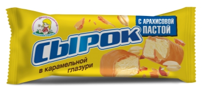 Сырок творожный МОЛОЧНАЯ СТРАНА с арахисовой пастой в карамельной глазури 45 г 23%