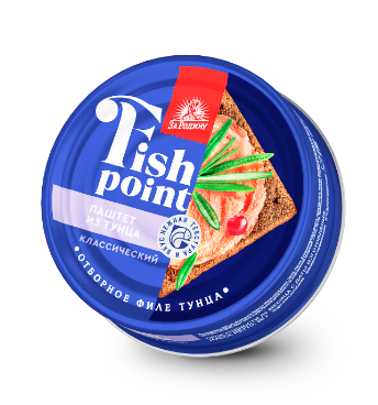 Паштет ЗА РОДИНУ "Fish point. Классический" из тунца 80 г